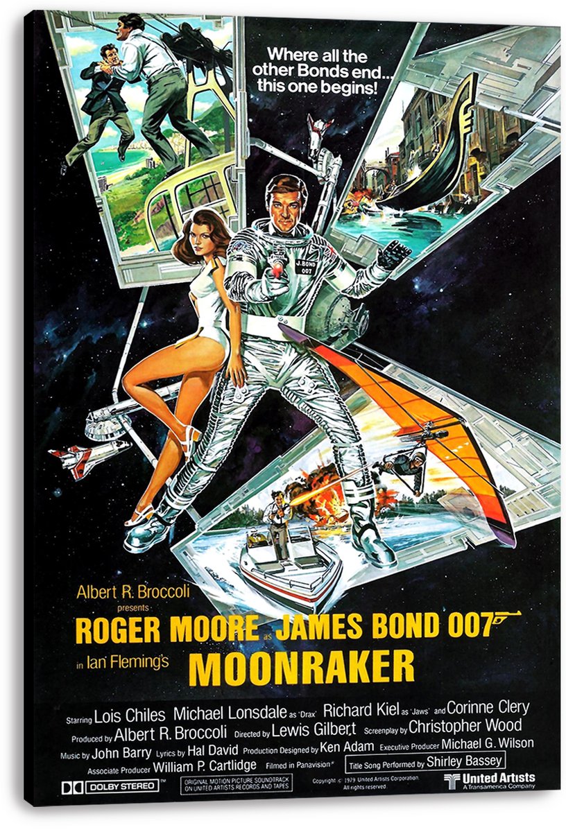 James Bond Moonraker Movie Decorative Painting (paper and canvas) art poster printing print