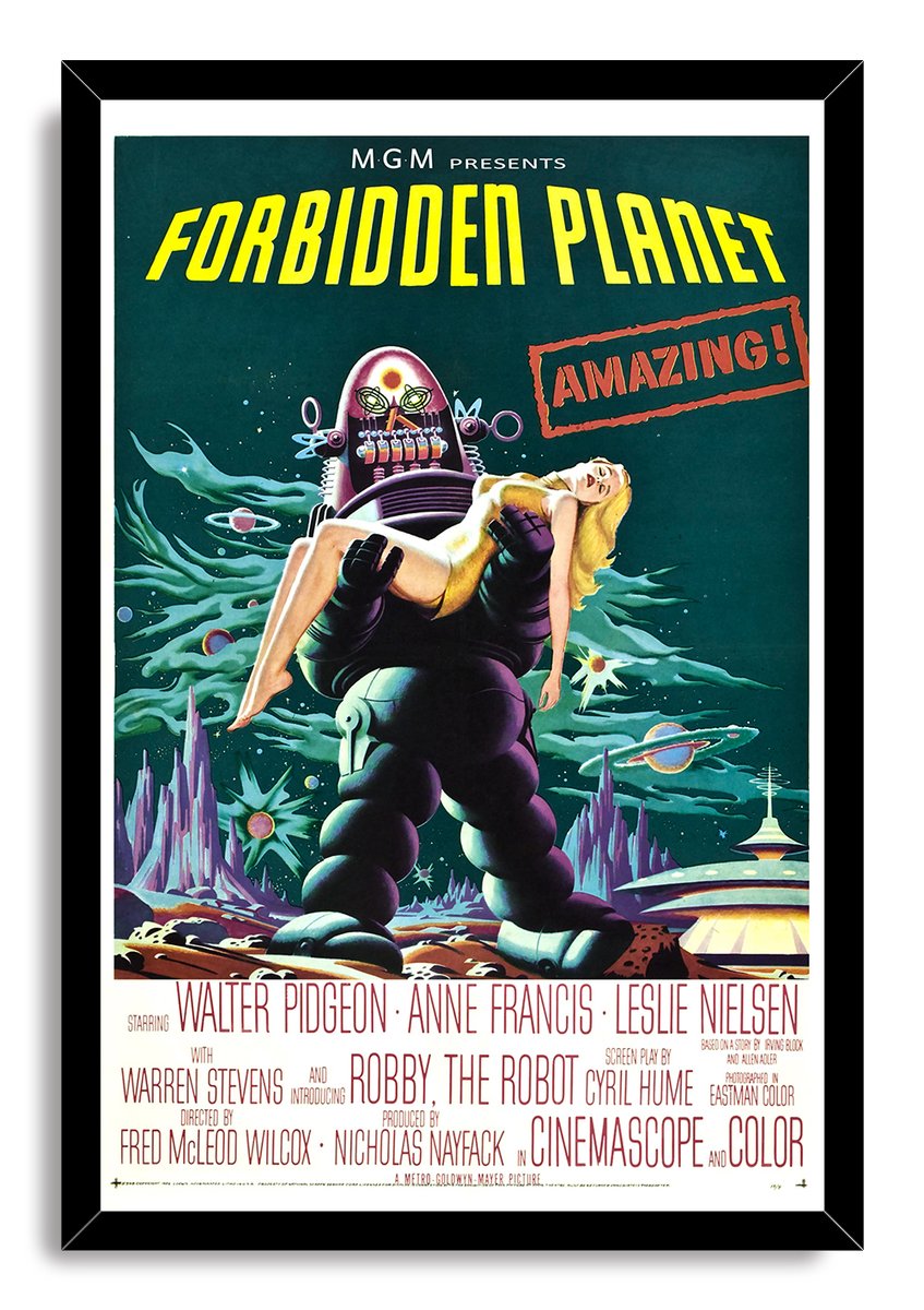 Forbidden Planet Robby the Robot Decorative Painting (paper and canvas) art poster printing print