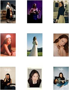 Poster set overview showing nine vertical editorial portraits of women in fashion and performance scenes, several with acoustic string instruments.